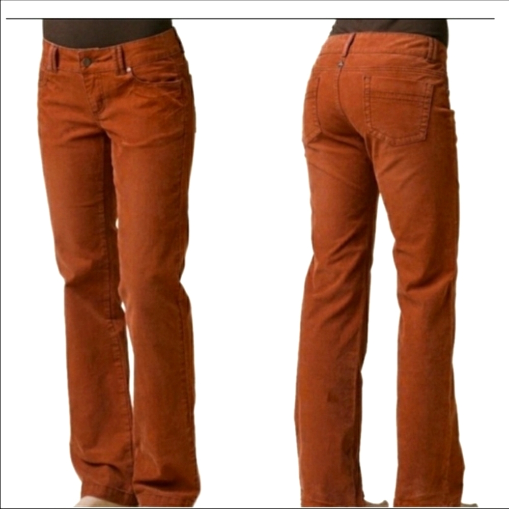 Prana Trinity Corduroy Cord Burnt Orange Pants Size 2